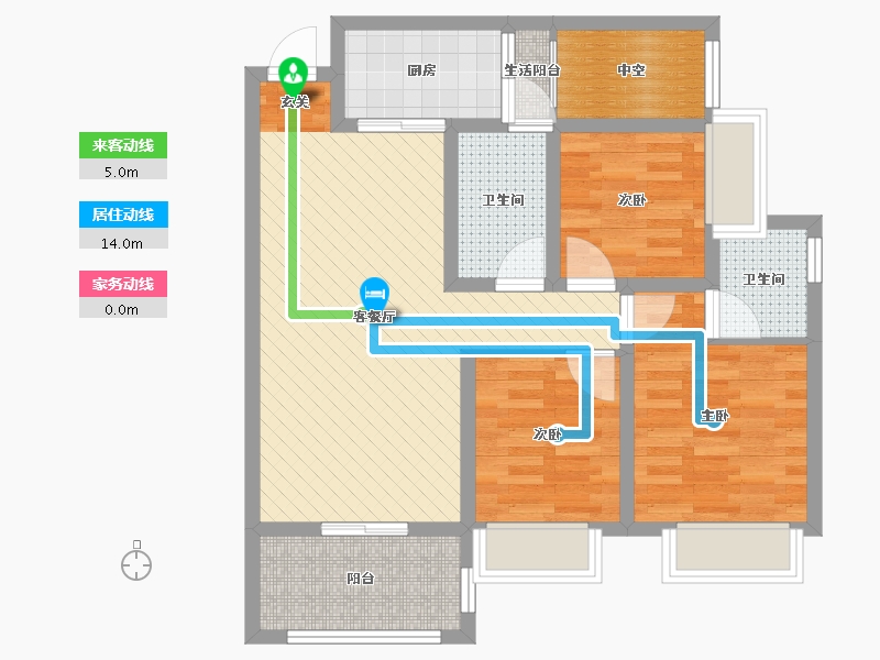 四川省-泸州市-南岸花城春天里-74.59-户型库-动静线