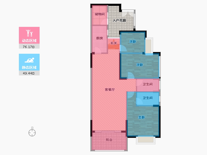 广东省-湛江市-汇景蓝湾-122.48-户型库-动静分区