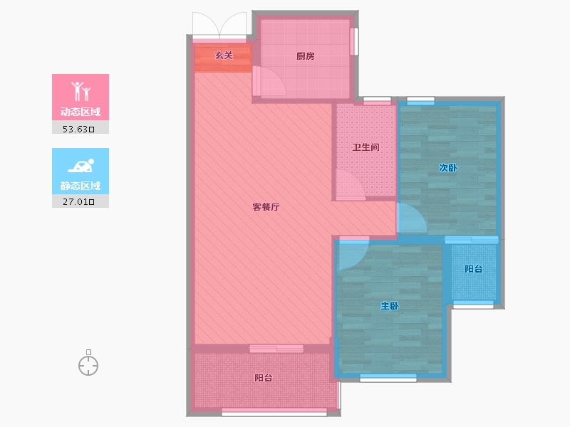 山东省-枣庄市-滕州熙城国际-71.20-户型库-动静分区