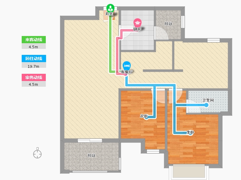 四川省-成都市-绿岛筑-82.74-户型库-动静线