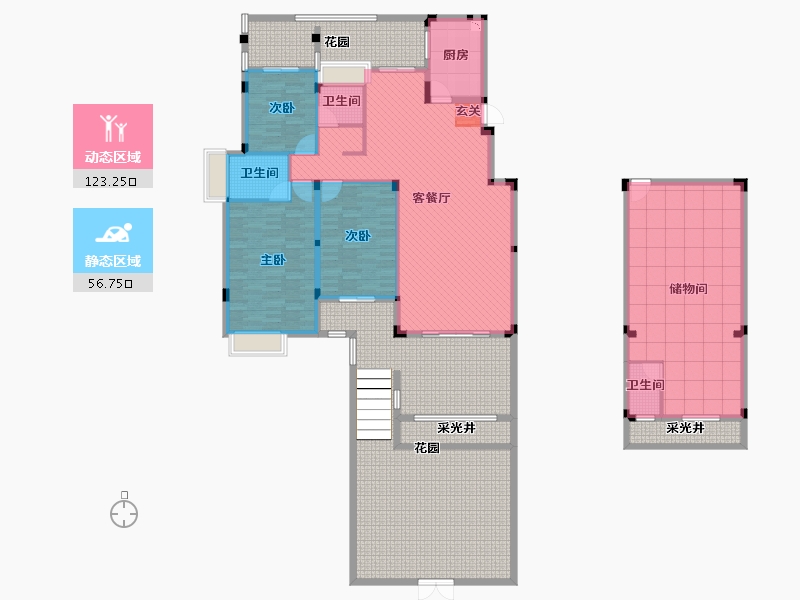 湖北省-宜昌市-月亮湾-254.51-户型库-动静分区