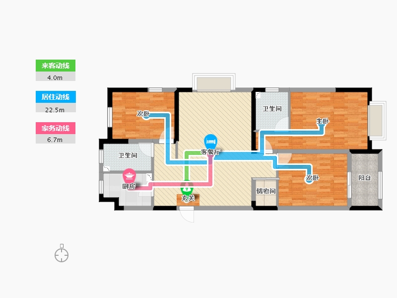 山东省-滨州市-得瑞九龙湖-95.78-户型库-动静线