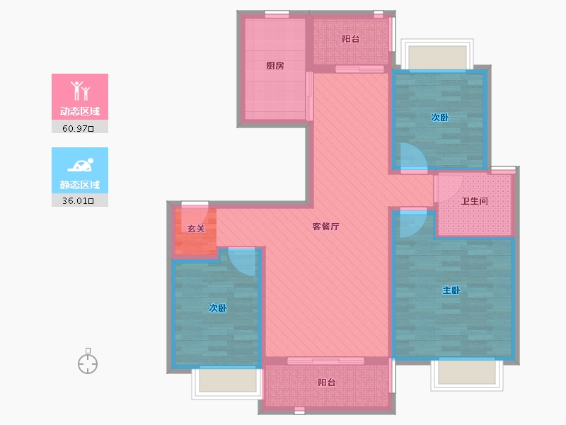 江苏省-南京市-溧水万达广场-84.08-户型库-动静分区