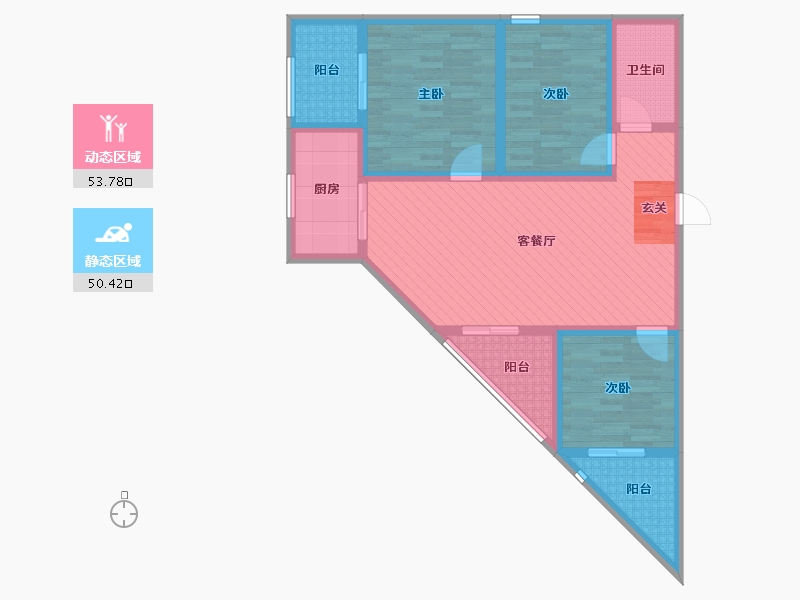 陕西省-西安市-御笔华庭-90.00-户型库-动静分区