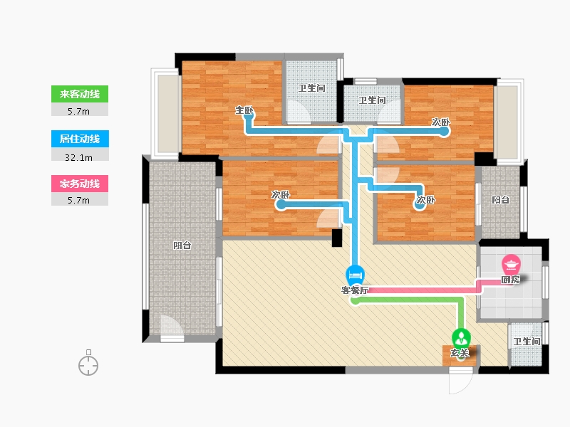 广东省-汕头市-金丰华庭-124.67-户型库-动静线