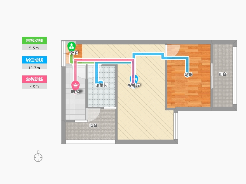 四川省-成都市-金强大学城-49.35-户型库-动静线