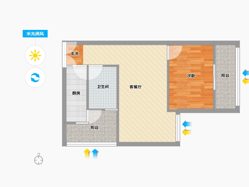 四川省-成都市-金强大学城-49.35-户型库-采光通风