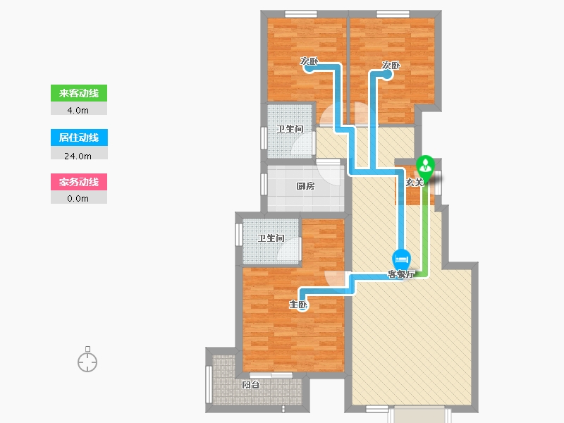 河北省-秦皇岛市-山海雅居-87.72-户型库-动静线