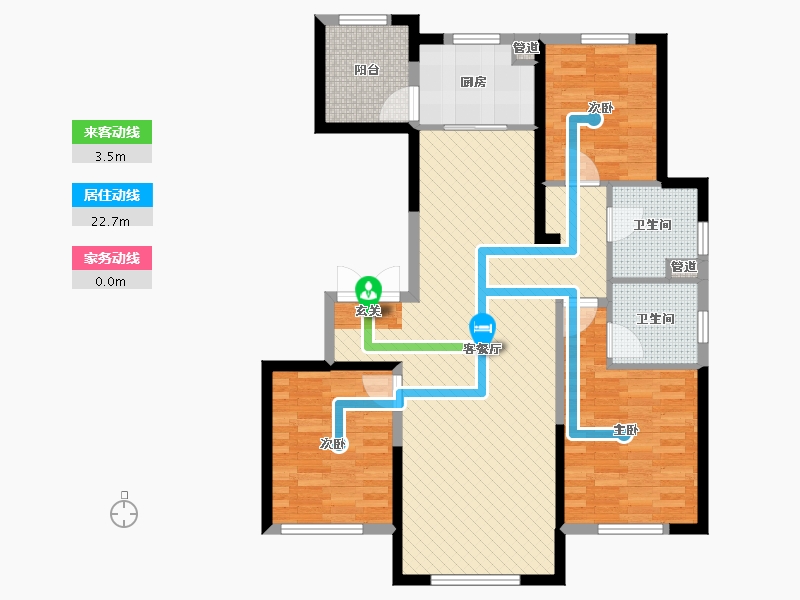 陕西省-宝鸡市-凤翔恒源新城-98.56-户型库-动静线