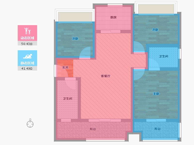 陕西省-西安市-九境城-77.91-户型库-动静分区