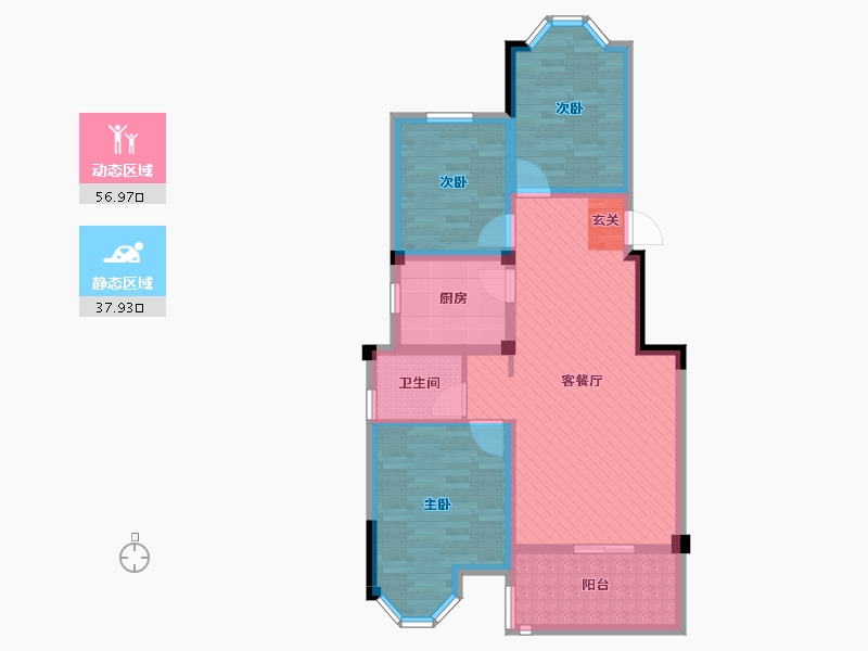 安徽省-阜阳市-界首市国祯-83.33-户型库-动静分区