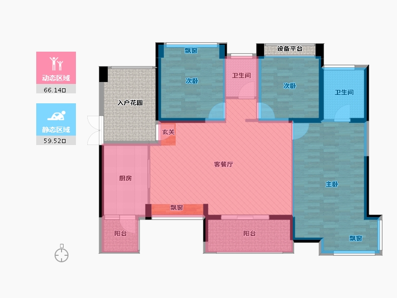 广东省-江门市-岭江一品-124.73-户型库-动静分区