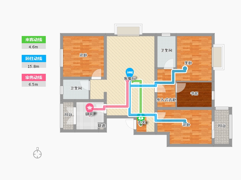 山西省-运城市-万春花苑-108.24-户型库-动静线