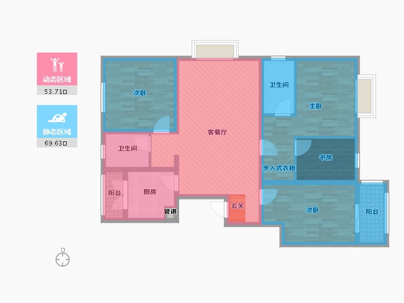 山西省-运城市-万春花苑-108.24-户型库-动静分区