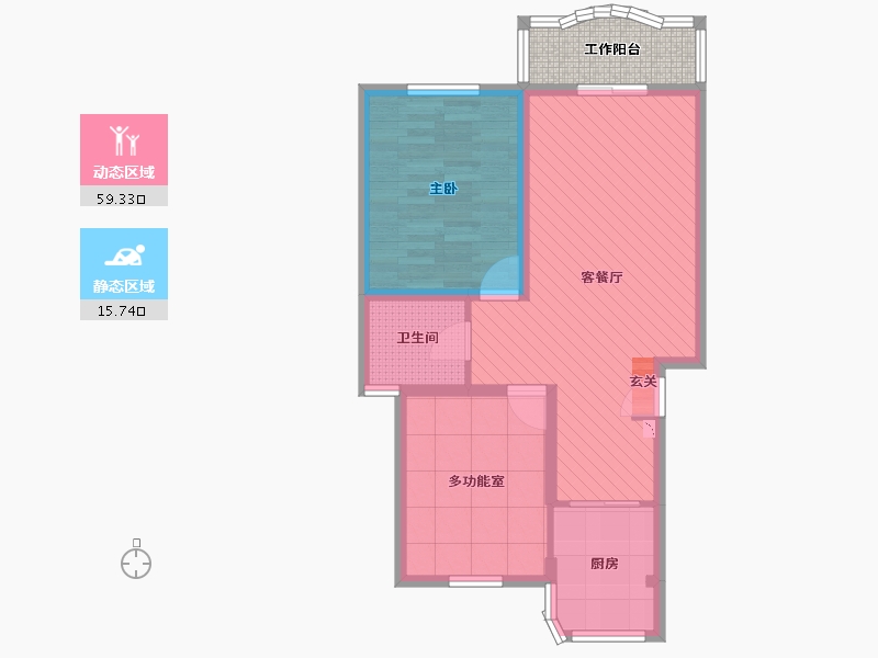 上海-上海市-春满园-71.33-户型库-动静分区