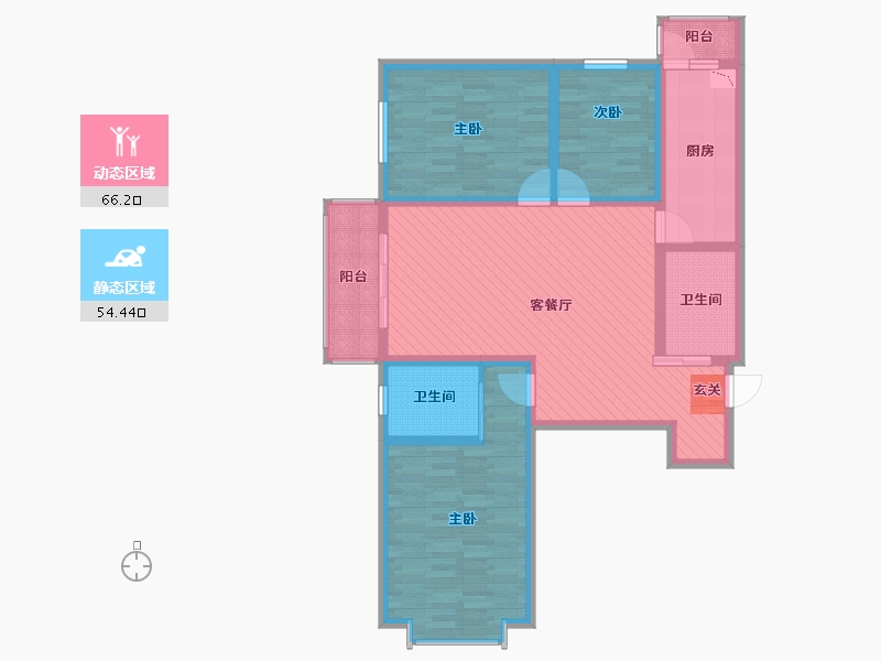 山西省-太原市-润景园著-105.97-户型库-动静分区