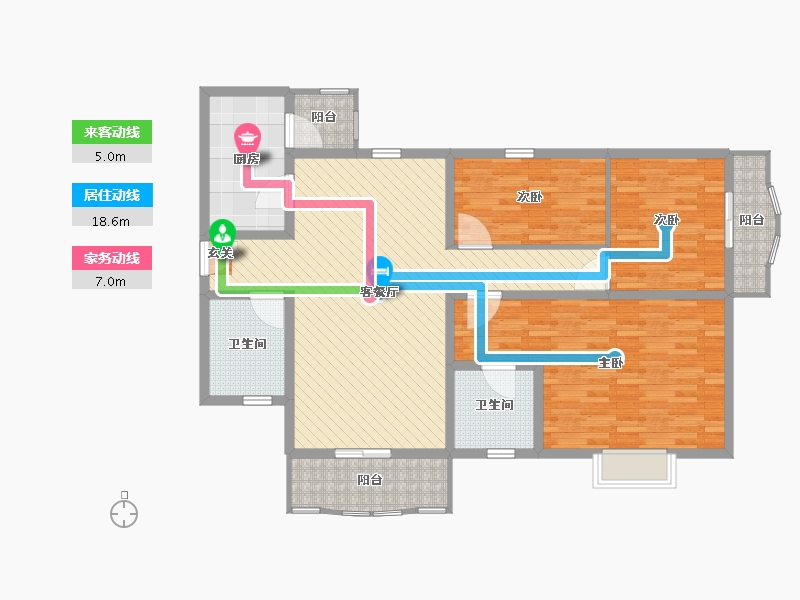 陕西省-西安市-杰信花园-120.00-户型库-动静线