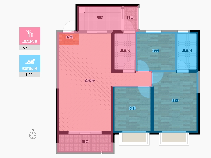 青海省-西宁市-西宁碧桂园(建设中)-85.73-户型库-动静分区