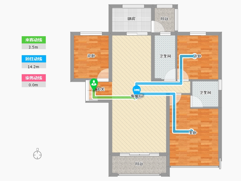 青海省-西宁市-紫御蘭庭-89.37-户型库-动静线