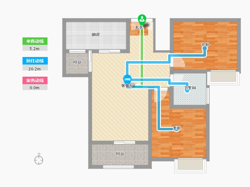 陕西省-安康市-学府新天地-85.64-户型库-动静线