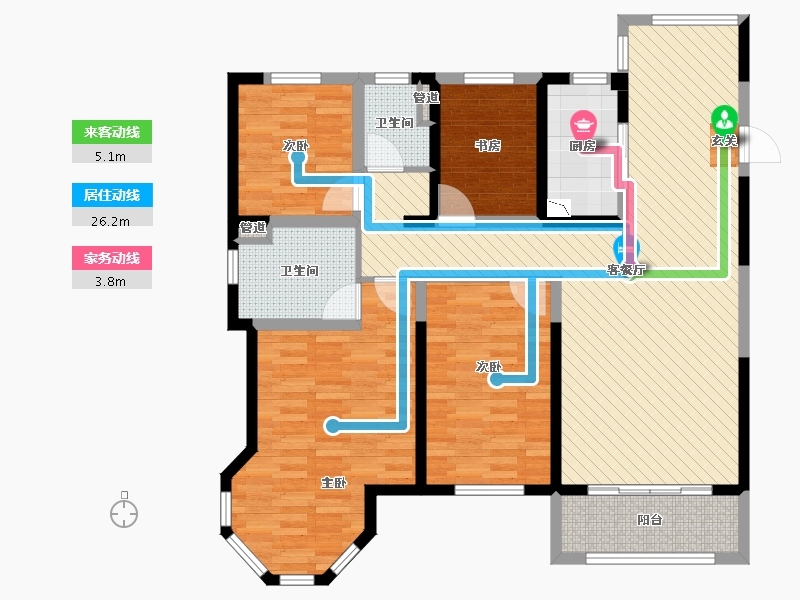 江苏省-泰州市-中南世纪城-114.00-户型库-动静线