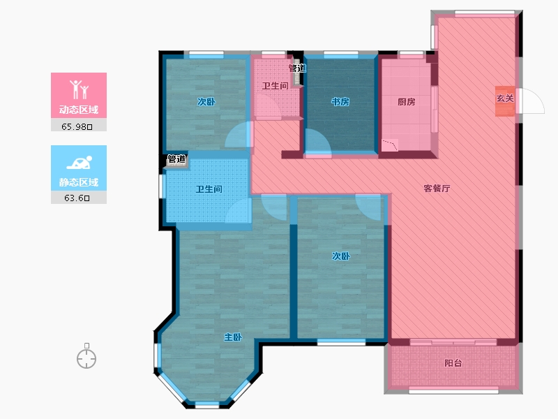 江苏省-泰州市-中南世纪城-114.00-户型库-动静分区