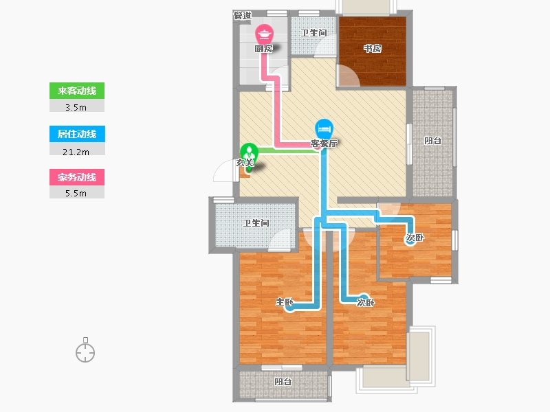 浙江省-温州市-现代锦华城-92.09-户型库-动静线