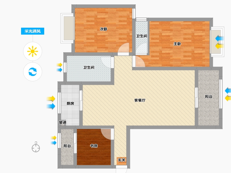 江西省-宜春市-水寨瀛台-97.34-户型库-采光通风