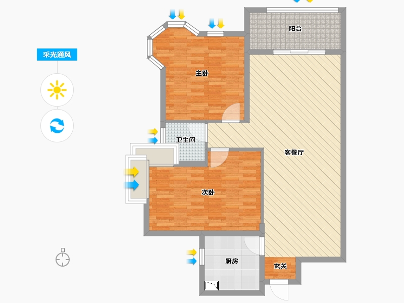 江西省-吉安市-穗华-91.96-户型库-采光通风