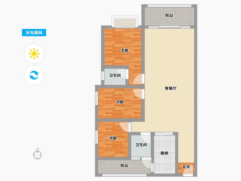 广东省-广州市-白云-97.65-户型库-采光通风