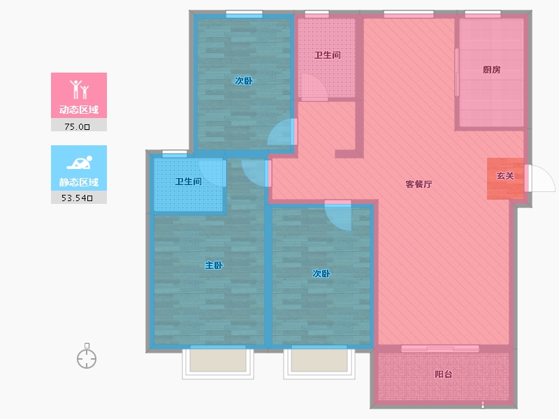 江苏省-连云港市-富贵世家-114.00-户型库-动静分区