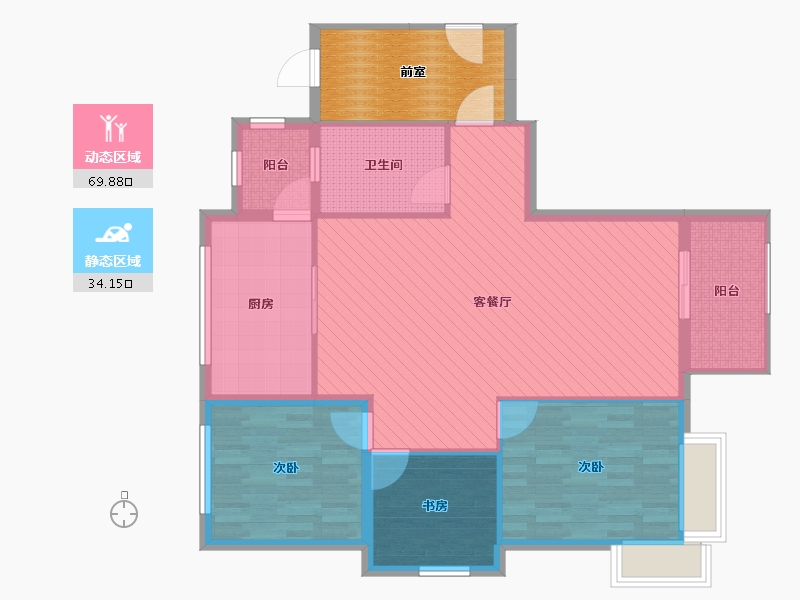 山东省-淄博市-中润华侨城(南区)-102.40-户型库-动静分区