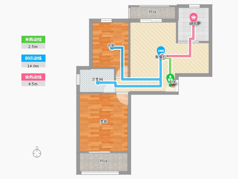 江苏省-无锡市-桃源人家-61.94-户型库-动静线