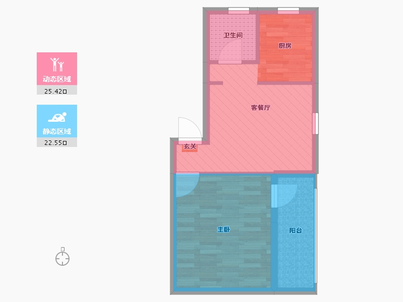 上海-上海市-浦发绿城2081弄-42.08-户型库-动静分区