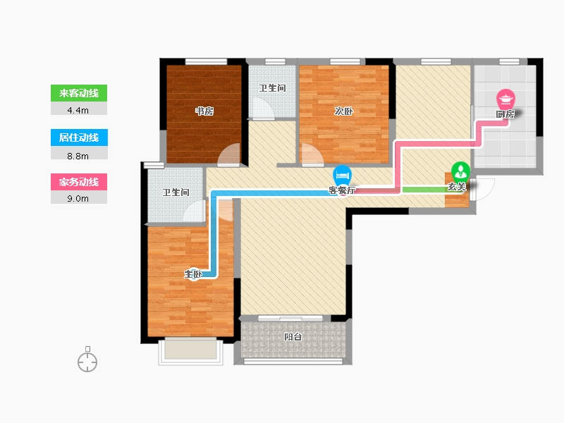 江苏省-淮安市-兴业国际广场-110.00-户型库-动静线