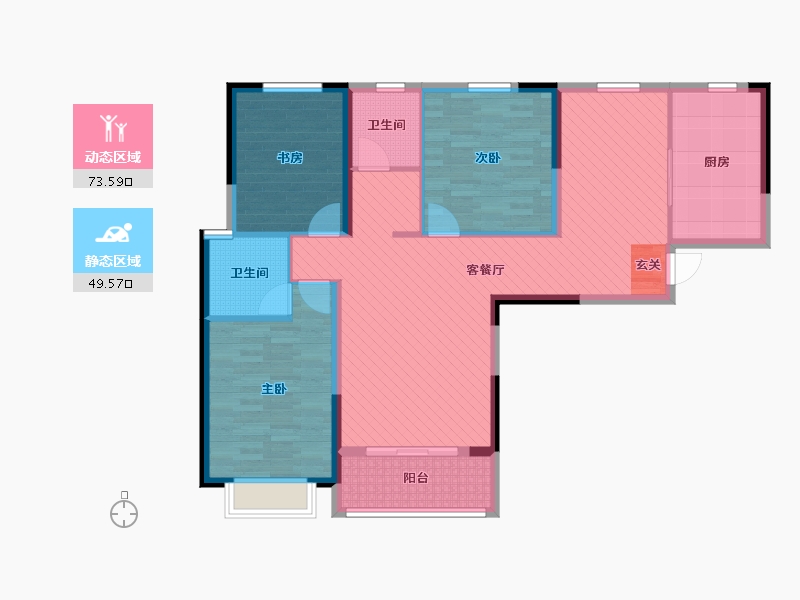 江苏省-淮安市-兴业国际广场-110.00-户型库-动静分区