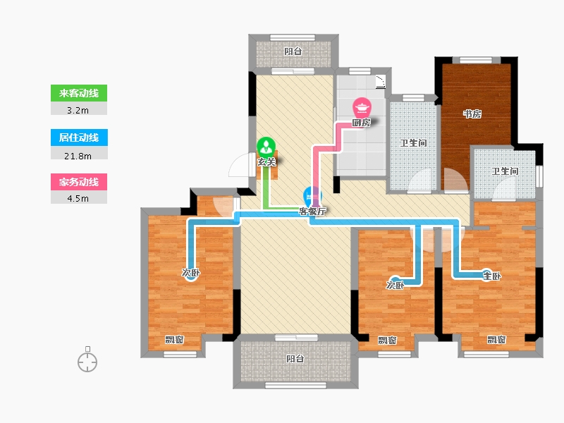 浙江省-宁波市-星光华府-113.17-户型库-动静线