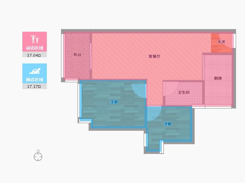 广东省-深圳市-潜龙鑫茂花园(B区)-47.77-户型库-动静分区