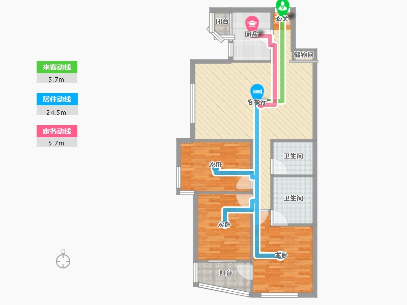 北京-北京市-东润枫景-86.81-户型库-动静线