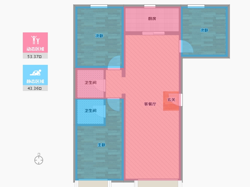 北京-北京市-禧悦府-85.51-户型库-动静分区