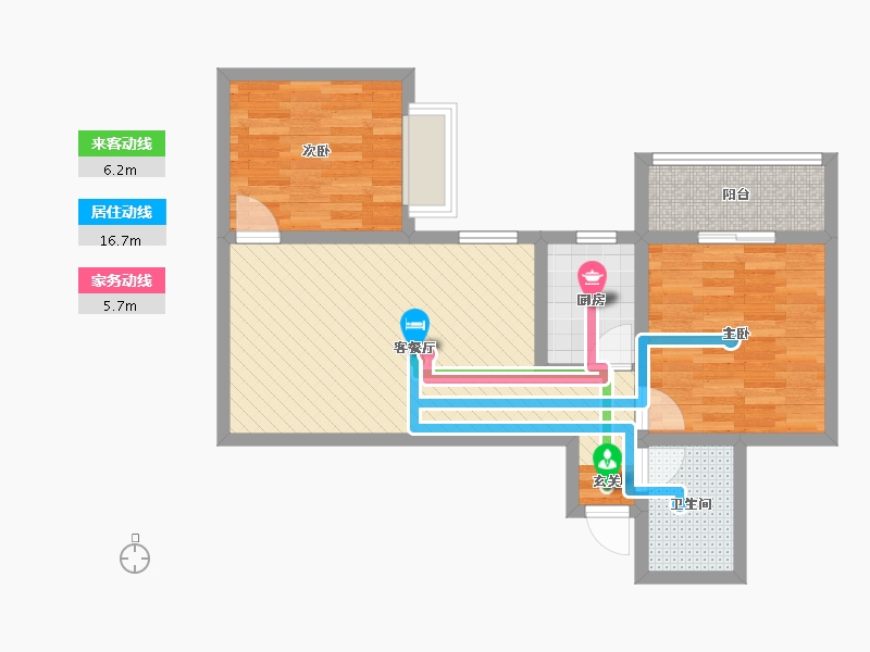 陕西省-西安市-华清铁路小区-63.14-户型库-动静线