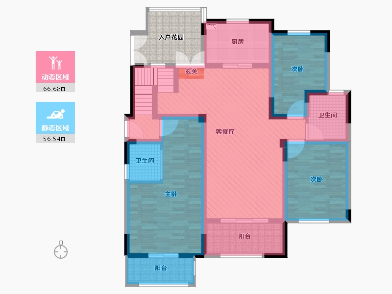 江苏省-淮安市-绿地世纪城五期200#603-115.32-户型库-动静分区