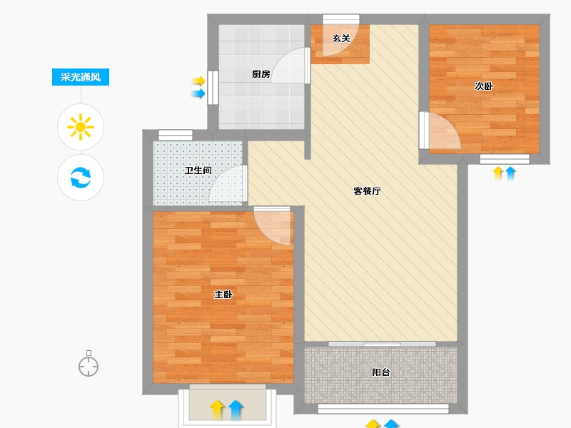 山东省-德州市-金球华地-58.59-户型库-采光通风