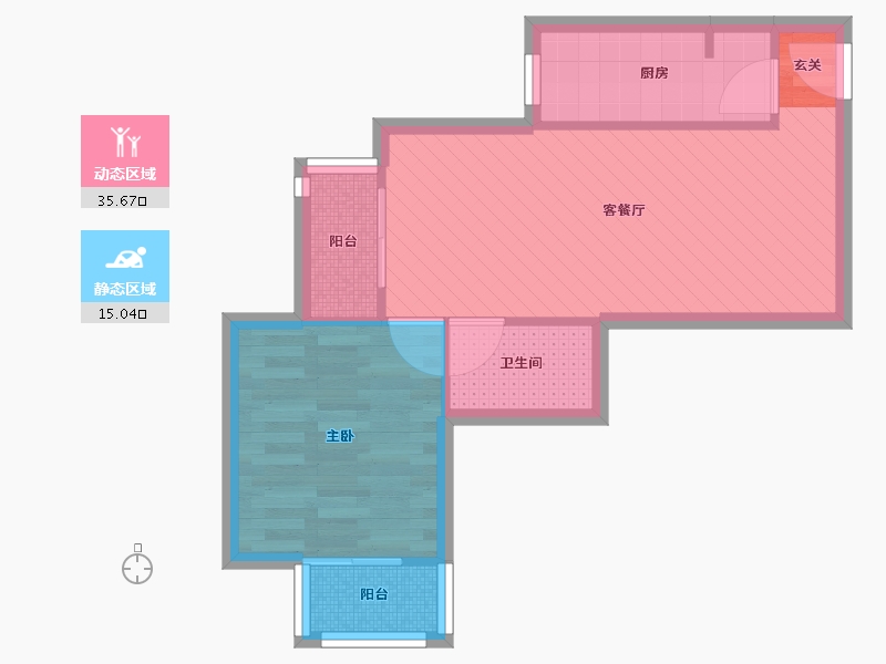 北京-北京市-兴隆家园-44.42-户型库-动静分区