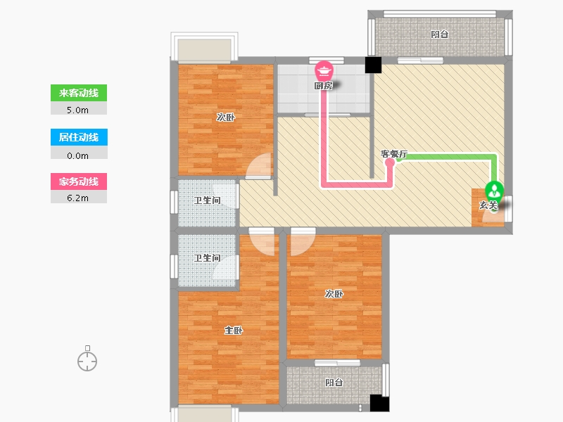 浙江省-杭州市-沙县天瑞花园-102.00-户型库-动静线