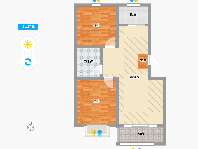 山东省-滨州市-华银.忆江南-72.12-户型库-采光通风