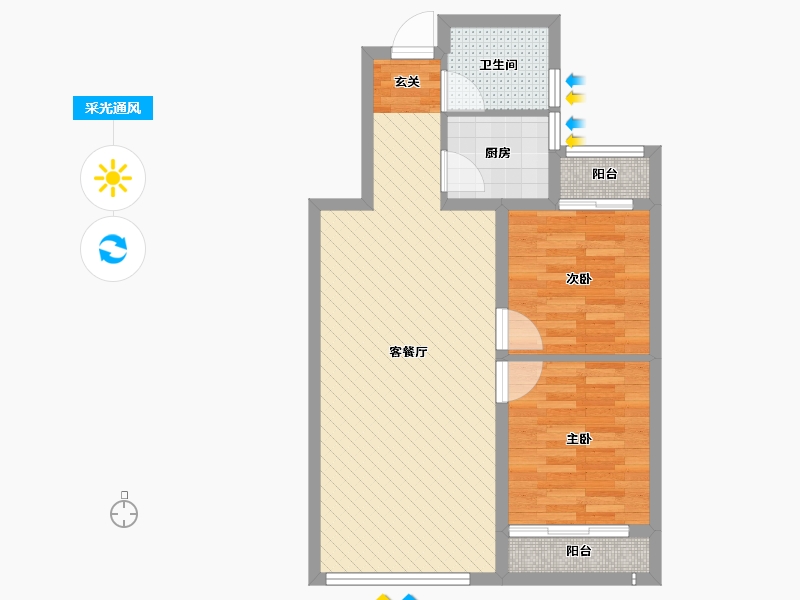 山东省-烟台市-山语城(建设中)-62.41-户型库-采光通风