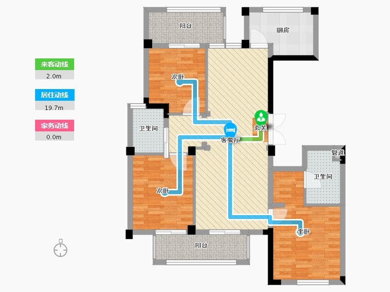 浙江省-台州市-云锦花苑-93.37-户型库-动静线