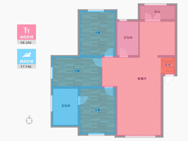 黑龙江省-佳木斯市-华府-112.01-户型库-动静分区