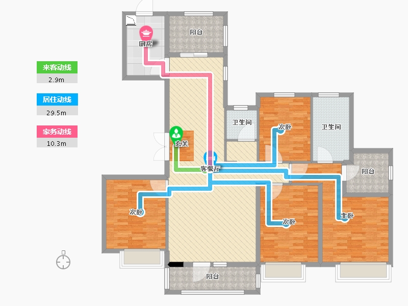 湖北省-十堰市-万达-136.80-户型库-动静线